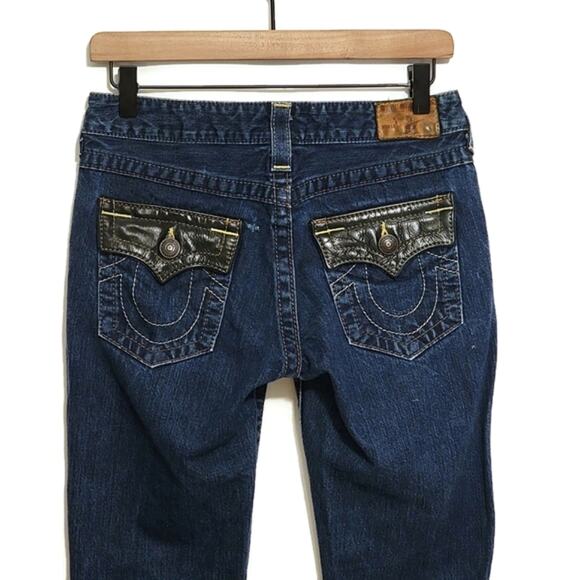 True Religion Billy Straight Leg Jeans Vintage 2008 Made in USA Y2K Leather 26 - Picture 7 of 15